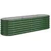 Image de Lit Surélevé De Jardin Acier Enduit De Poudre 152x40x36 Cm Vert Vidaxl