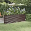 Image de vidaXL Lit surélevé de jardin Acier galvanisé marron 318900