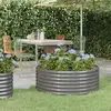 Image de Lit Surélevé De Jardin Acier Enduit De Poudre 100x100x36cm Gris Vidaxl