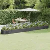 Image de vidaXL Lit Surélevé de Jardin Pot à Fleurs Boîte à Plantes Lit Surélevé Patio Terrasse Extérieur Acier Galvanisé 544x100x36 319016