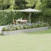 Image de vidaXL Lit Surélevé de Jardin Pot à Fleurs Boîte à Plantes Lit Surélevé Patio Terrasse Extérieur Acier Galvanisé 544x100x36 319017