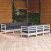 Image de vidaXL Bois de Pin Massif Salon de Jardin 8 pcs avec Coussins Mobilier de Patio Meubles dExtérieur Mobilier de Jardin 3096161