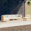 Image de vidaXL Bois de Pin Massif Salon de Jardin 6 pcs avec Coussins Mobilier de Patio Meubles dExtérieur Mobilier de Jardin 3096196