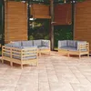 Image de vidaXL Bois de Pin Massif Salon de Jardin 7 pcs avec Coussins Mobilier de Patio Meubles dExtérieur Mobilier de Jardin 3096255
