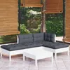 Image de vidaXL Bois de Pin Massif Salon de Jardin 5 pcs avec Coussins Mobilier de Patio Meubles dExtérieur Mobilier de Jardin 3096293