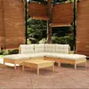 Image de vidaXL Bois de Pin Massif Salon de Jardin 6 pcs avec Coussins Mobilier de Patio Meubles dExtérieur Mobilier de Jardin 3096316