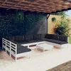Image de vidaXL Bois de Pin Massif Salon de Jardin 10 pcs avec Coussins Mobilier de Patio Meubles dExtérieur Mobilier de Jardin 3097182