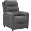 Image de vidaXL Fauteuil inclinable Gris clair Tissu 342339