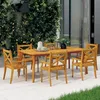 Image de 3098661 vidaXL Chaises à dîner dextérieur 6 pcs Bois dacacia massif