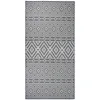 Image de Tapis À Tissage Plat D'extérieur 100x200 Cm Rayures Bleues Vidaxl
