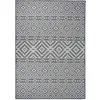 Image de Tapis À Tissage Plat D'extérieur 140x200 Cm Rayures Bleues Vidaxl