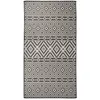 Image de Tapis À Tissage Plat D'extérieur 80x150 Cm Rayures Noires Vidaxl