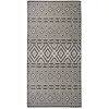 Image de Tapis À Tissage Plat D'extérieur 100x200 Cm Rayures Noires Vidaxl