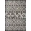 Image de Tapis À Tissage Plat D'extérieur 160x230 Cm Rayures Noires Vidaxl