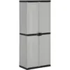 Image de Armoire de rangement - vidaXL - 340983 - 3 étagères - Gris/noir - 68x40x168cm