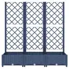 Image de Vidaxl jardinière avec treillis bleu gris 120x40x121,5 cm pp