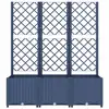 Image de Vidaxl jardinière avec treillis bleu gris 120x40x136 cm pp