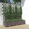 Image de vidaXL Jardinière avec treillis Marron 120 x 40 x 1215 cm PP 318262