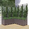 Image de vidaXL Jardinière avec treillis Marron 120x120x136 cm PP