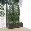 Image de vidaXL Jardinière avec treillis Noir 80x40x1215 cm PP