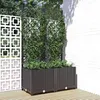 Image de vidaXL Jardinière avec treillis Noir 80x40x136 cm PP 318271
