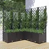 Image de vidaXL Jardinière avec treillis Noir 120x120x136 cm PP 318277