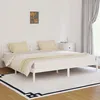 Image de Cadre De Lit Sans Matelas Bois Massif De Pin 200x200 Cm Blanc Vidaxl