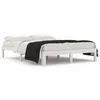 Image de Cadre De Lit Sans Matelas Blanc Bois De Pin Massif 140x190 Cm Vidaxl