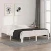 Image de vidaXL Cadre de Lit Cadre à Lattes sur Pied Lit Adulte Sommier à Lattes Meuble de Chambre à Coucher Lit Double 140x190 cm 810346