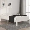 Image de Cadre De Lit Sans Matelas Blanc Bois De Pin Massif 100x200 Cm Vidaxl
