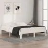 Image de vidaXL Cadre de lit Blanc Bois massif 150x200 cm Très grand 810371