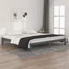 Image de Cadre De Lit Sans Matelas Bois Massif De Pin Gris 200x200 Cm Vidaxl