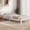 Image de vidaXL Cadre de lit sans matelas blanc bois de pin massif 90x200 cm 810481