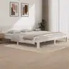 Image de Cadre De Lit Sans Matelas Blanc Bois Massif De Pin 200x200 Cm Vidaxl