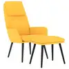 Image de Vidaxl chaise de détente et repose-pied jaune moutarde tissu