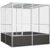 Image de Cage à oiseaux - VIDAXL - Anthracite - 2135x2175x2115 cm - Acier galvanisé - Grande taille