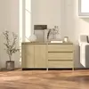 Image de Buffets 2 Pcs Chêne Sonoma Bois D'ingénierie Vidaxl