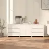 Image de Buffets 3 Pcs Blanc Bois D'ingénierie Vidaxl