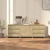 Image de 3098067 vidaXL Buffets 3 pcs Chêne sonoma Bois dingénierie