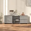 Image de Buffets 3 Pcs Gris Béton Bois D'ingénierie Vidaxl