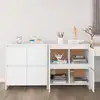Image de Buffets 2 Pcs Blanc 70x41x75 Cm Bois D'ingénierie Vidaxl