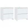 Image de Vidaxl buffets 2 pcs blanc 70x41x75 cm bois d'ingénierie
