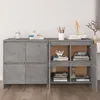 Image de Buffets 2 Pcs Gris Béton 70x41x75 Cm Bois D'ingénierie Vidaxl