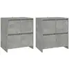 Image de Vidaxl buffets 2 pcs gris béton 70x41x75 cm bois d'ingénierie