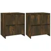 Image de Buffets 2 Pcs Chêne Fumé 70x41x75 Cm Bois D'ingénierie Vidaxl