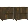 Image de Vidaxl buffets 2 pcs chêne fumé 70x41x75 cm bois d'ingénierie