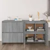 Image de Buffets 2 Pcs Sonoma Gris 70x41x75 Cm Bois D'ingénierie Vidaxl