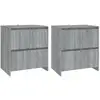 Image de Vidaxl buffets 2 pcs sonoma gris 70x41x75 cm bois d'ingénierie