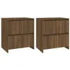 Image de Buffets 2 Pcs Chêne Marron 70x41x75 Cm Bois D'ingénierie Vidaxl