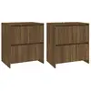 Image de Vidaxl buffets 2 pcs chêne marron 70x41x75 cm bois d'ingénierie